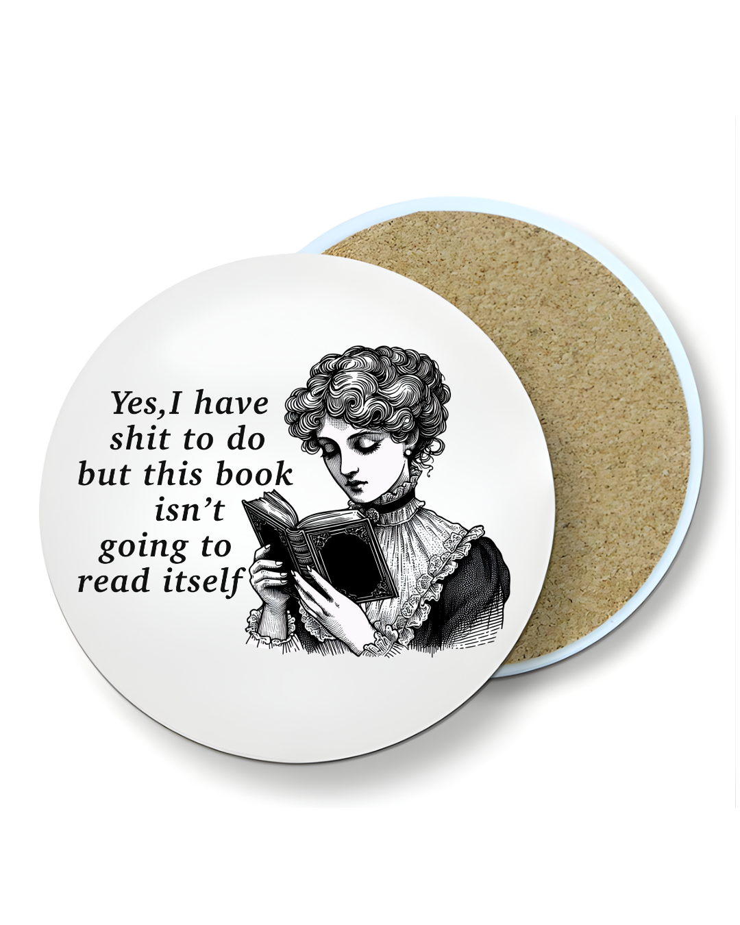 Ceramic Coaster Glossy 4x4, this book isn't gonna read...