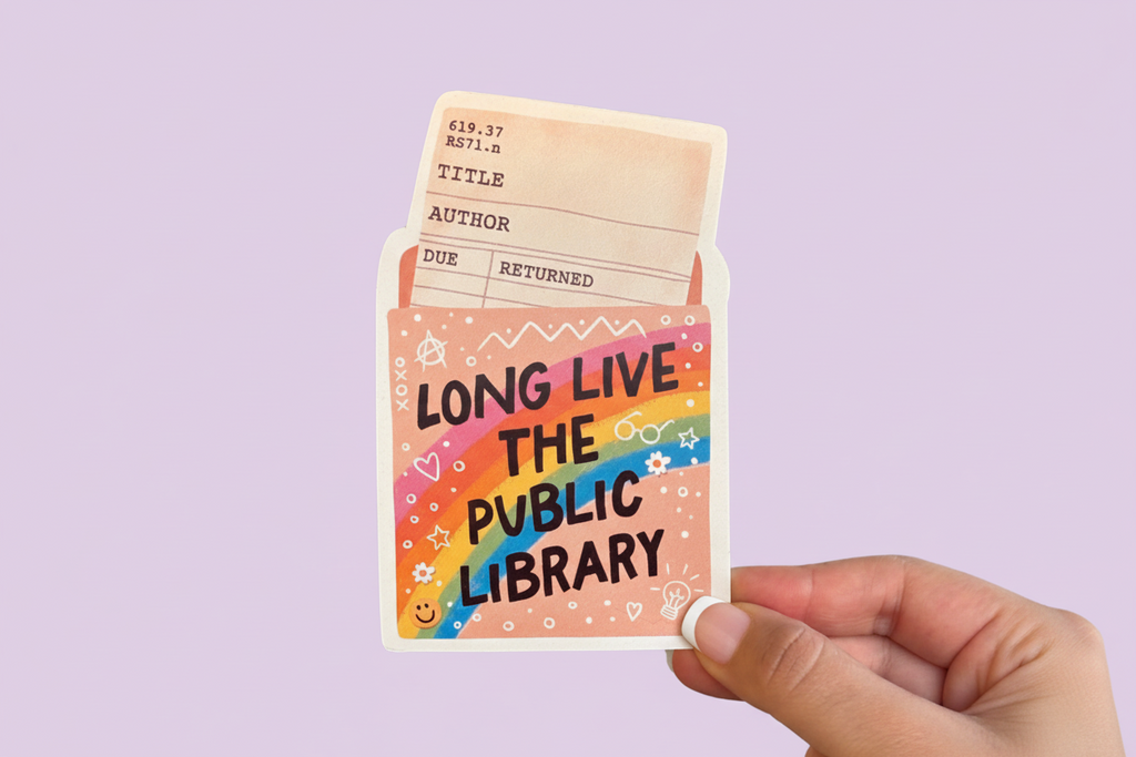 Vinyl Bumper Sticker - Long Live the Public Library