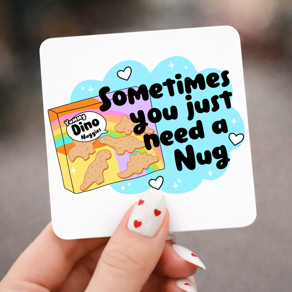 Funny Chicken Nuggets Metal 3x3 Magnet