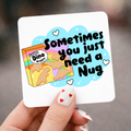 Funny Chicken Nuggets Metal 3x3 Magnet