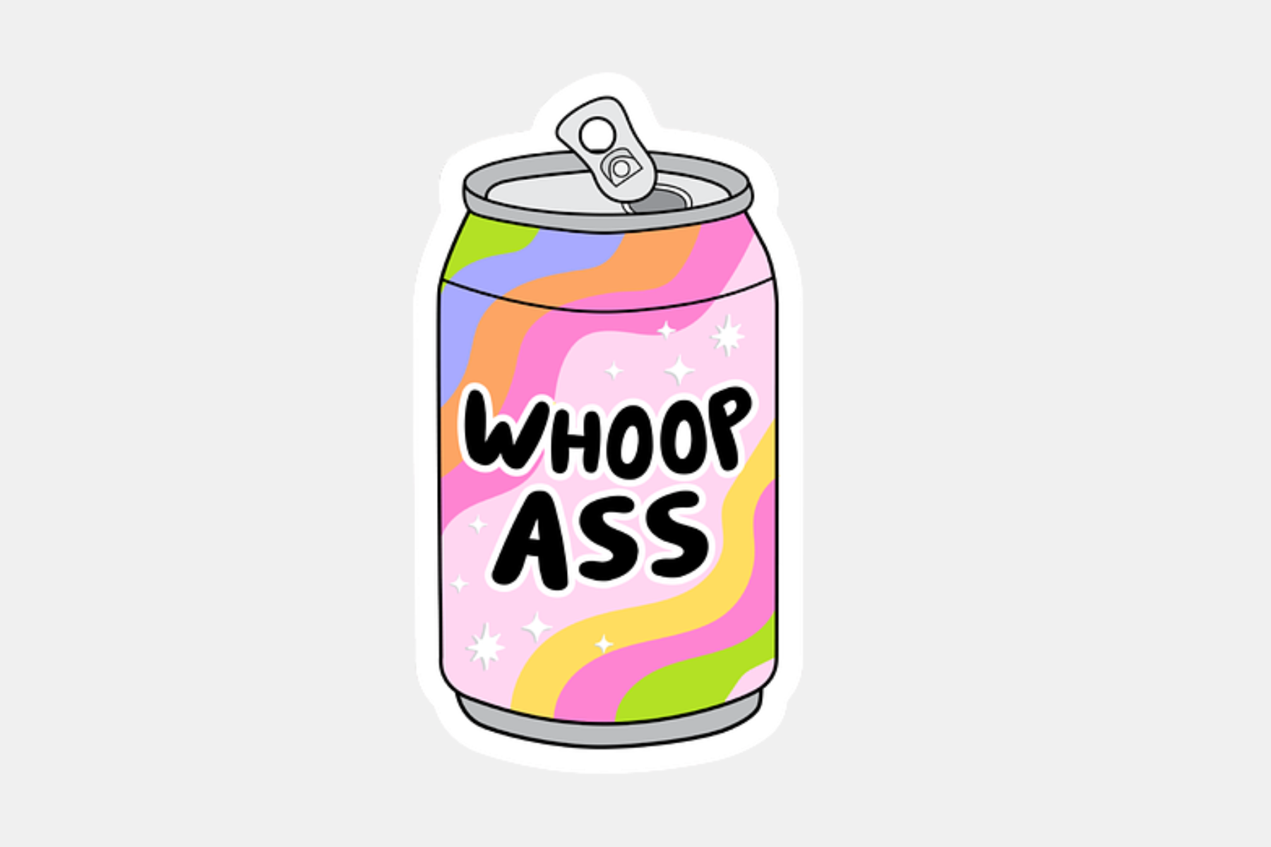 Can of Whoop A** - Can Shape 3" Vinyl Die Cut Sticker