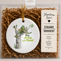 Frog & Toad Reading Friendship Ceramic Ornament