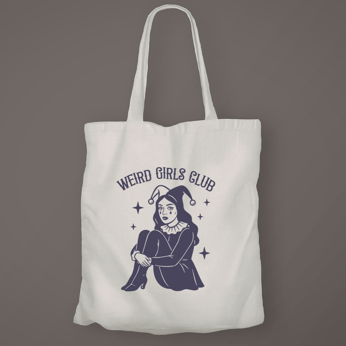 Weird Girls Club Canvas Tote Bag w/Pocket & Magnet Closure