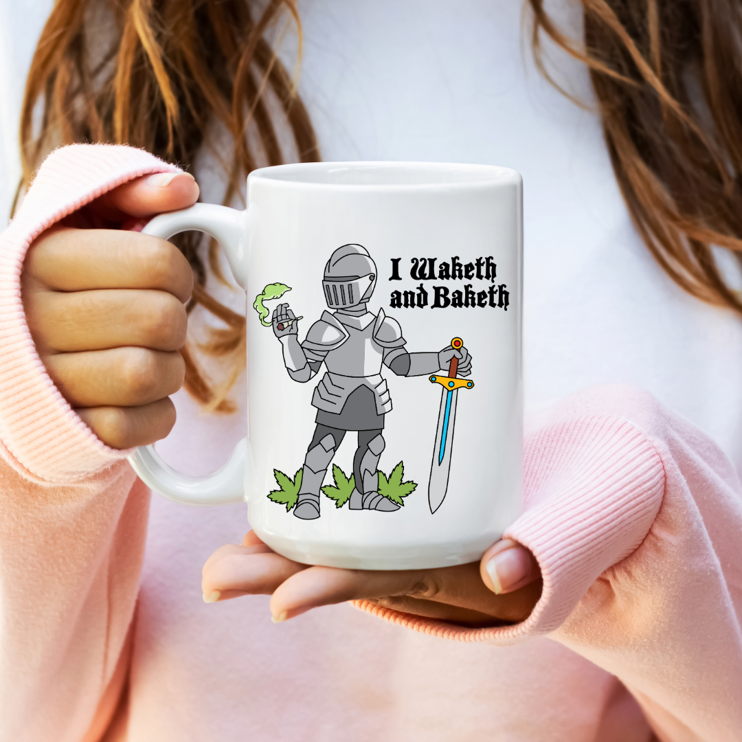 I Waketh and..." Ceramic Mug - Dishwasher Safe