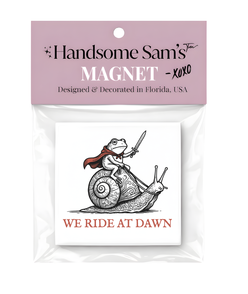 We Ride at Dawn Frog 3x3 Magnet