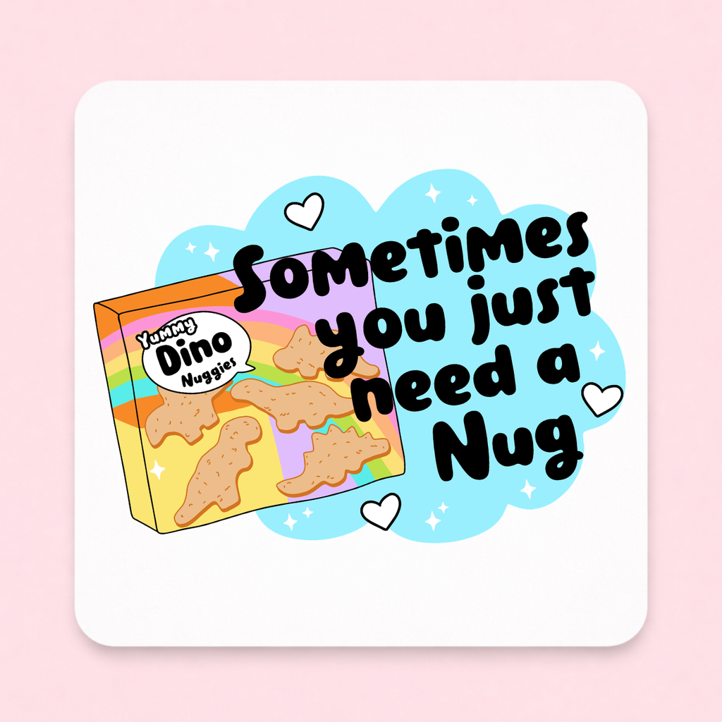 Funny Chicken Nuggets Metal 3x3 Magnet
