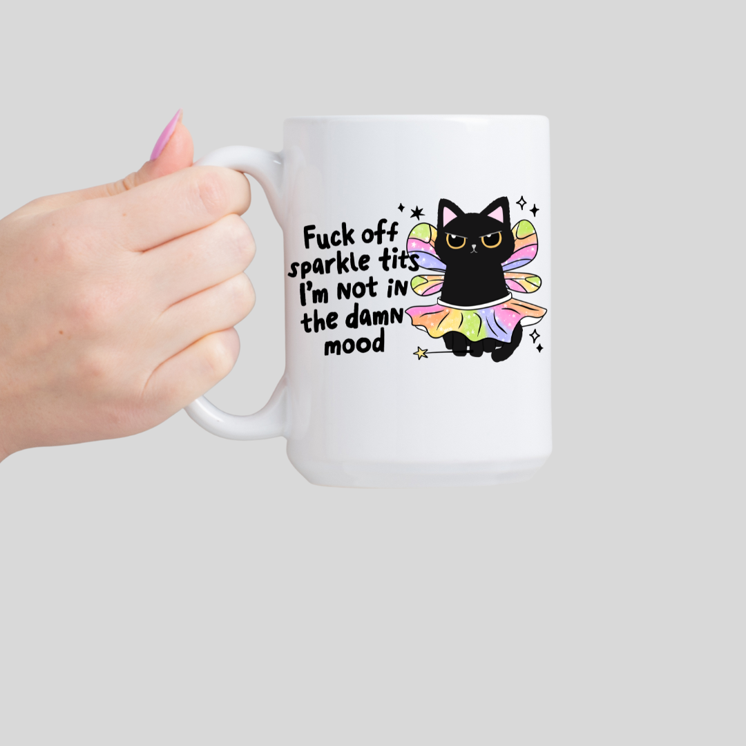 Sassy Black Cat Ceramic Coffee Mug -