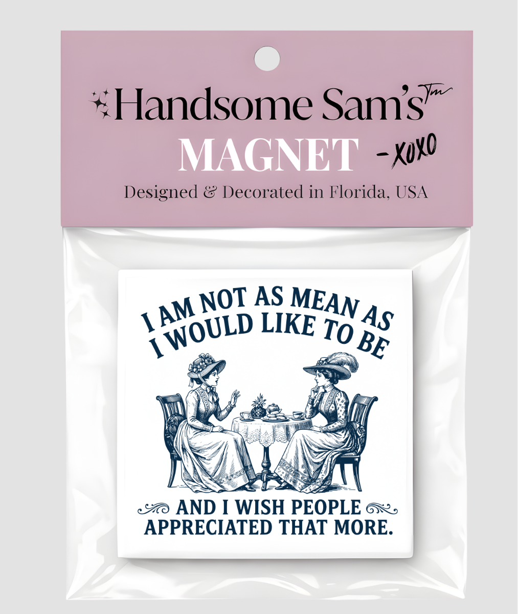 Funny Vintage Ladies, Not as Mean, Magnet, 3x3 Metal