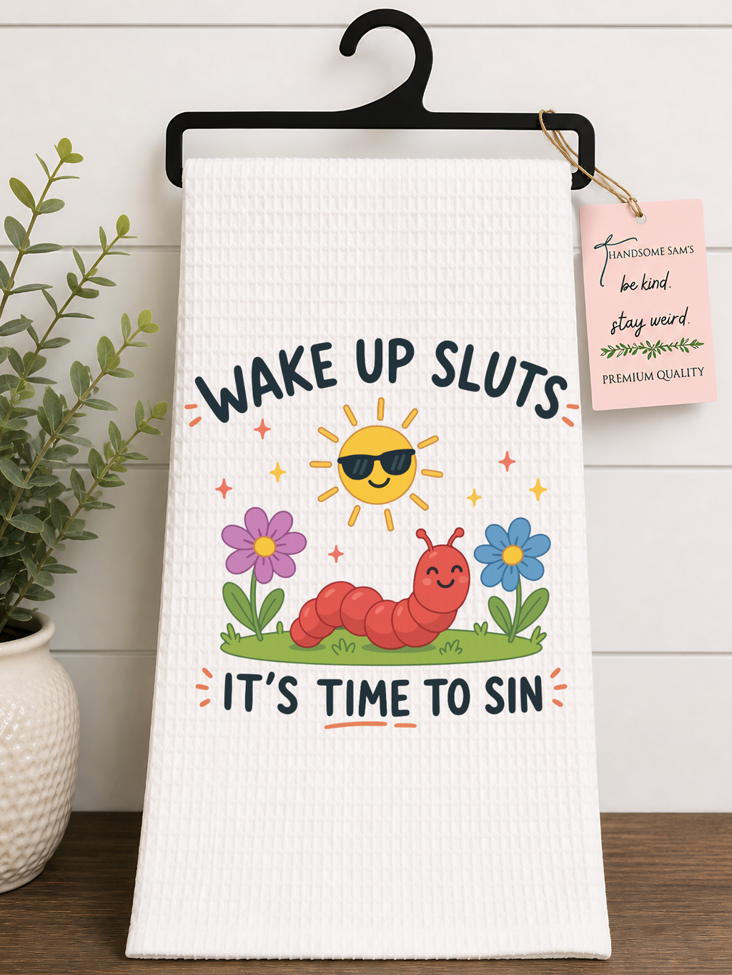 Wake Up It's Time To Tea Towel