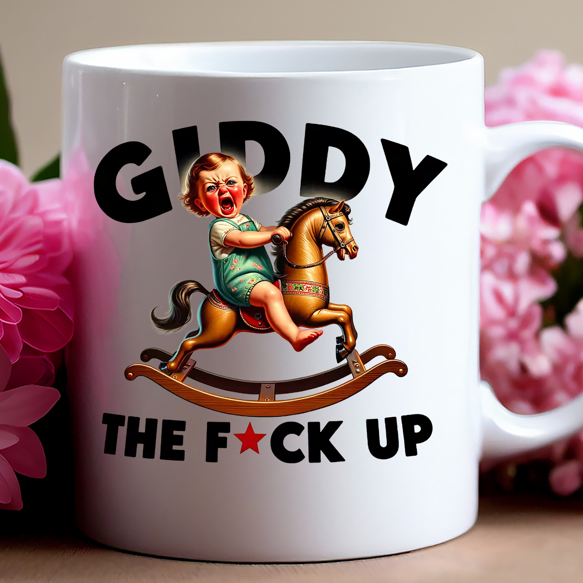 Giddy the F Up Coffee Mug Baby - Ceramic Coffee Cup