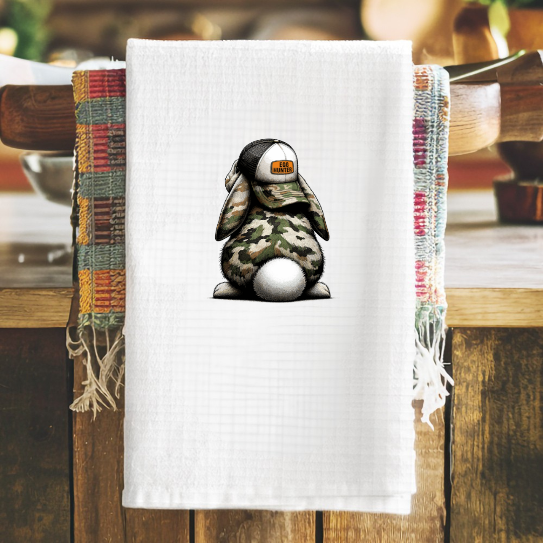 Easter Egg Hunter Tea Towel