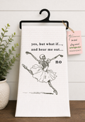 Waffle Weave Tea Towel Sarcastic Dancing Skeleton Fall