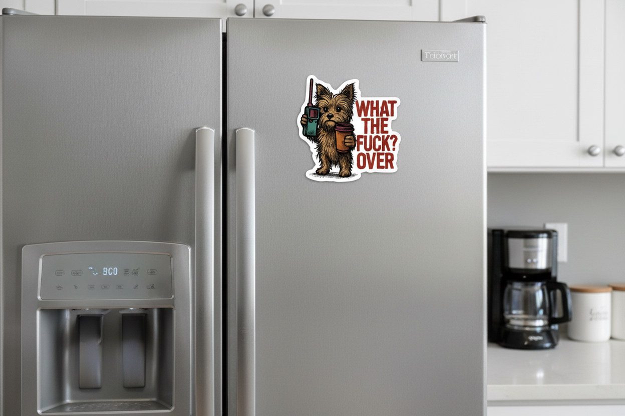 Yorkie Die Cut Magnet - 4 X 4