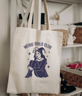 Weird Girls Club Canvas Tote Bag w/Pocket & Magnet Closure