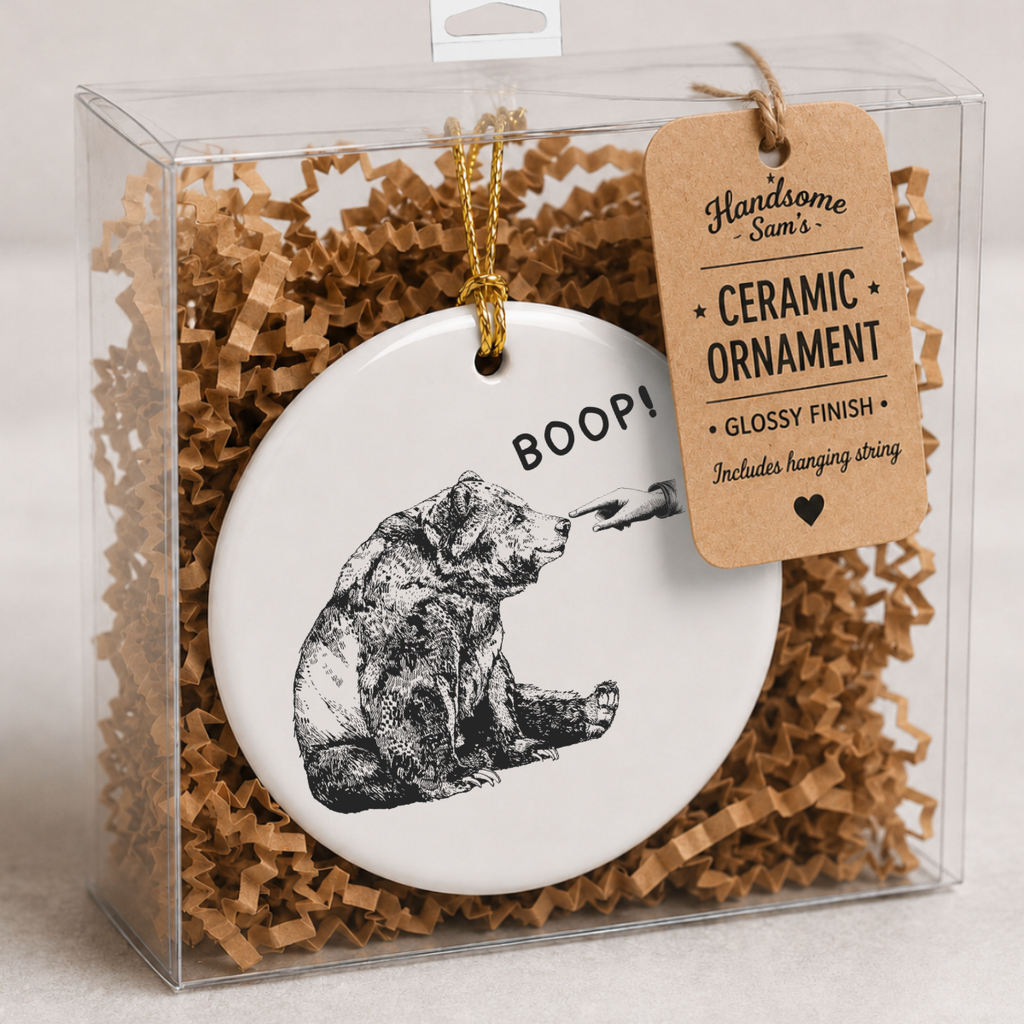 Sarcastic Gift Ceramic Ornament | Bear Boop