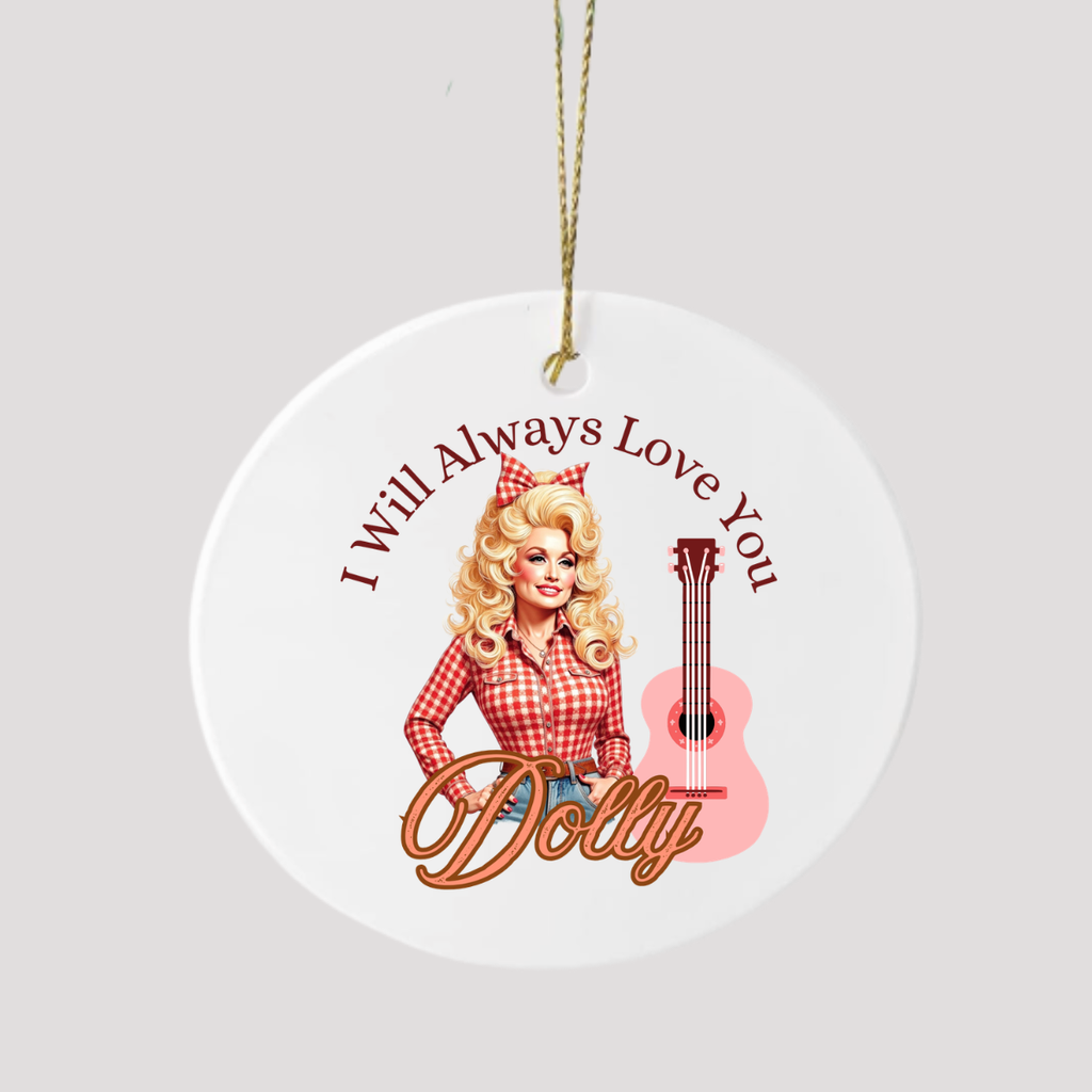 Dolly Ceramic Memorial Ornament | Country Western Tribute