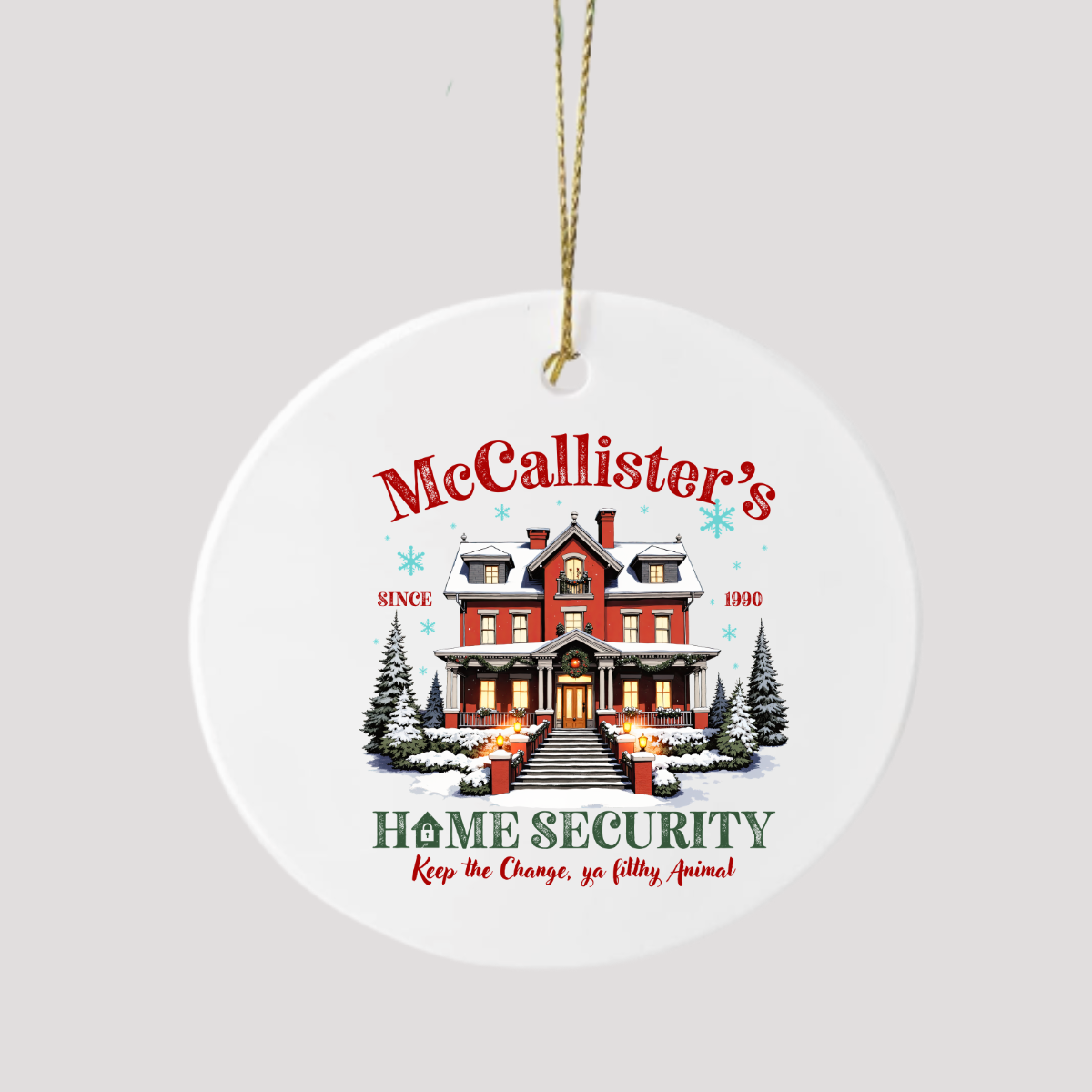 Funny Christmas Ceramic Ornament | McCallister's Christmas