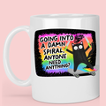 Chaotic Cat Spiral Ceramic Coffee Mug | Humor Gift