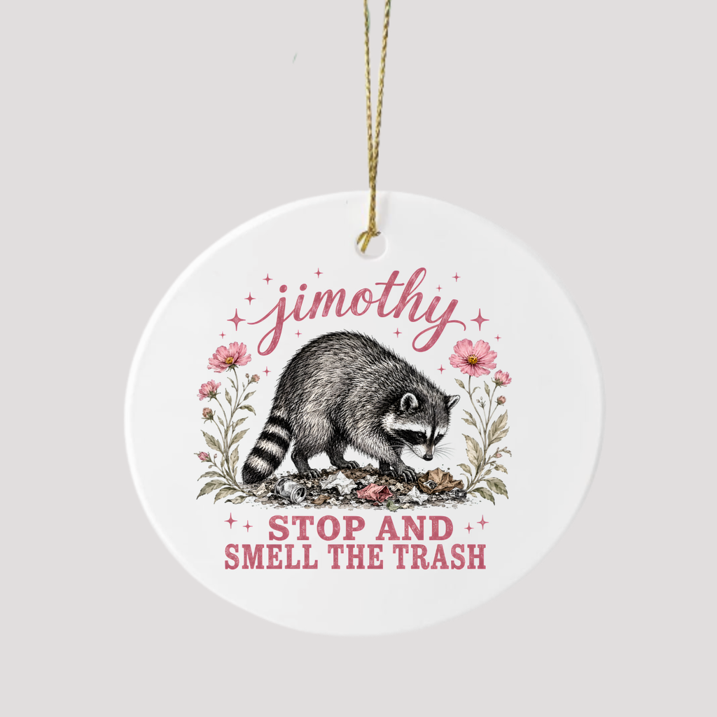 Gift Ceramic Ornament | Jimothy The Racoon