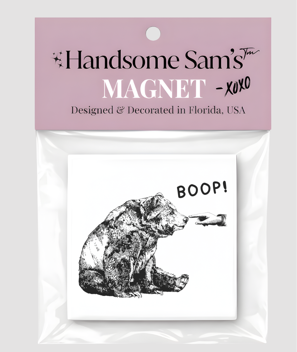 Bear BOOP! Square Metal 3 x 3 Magnet