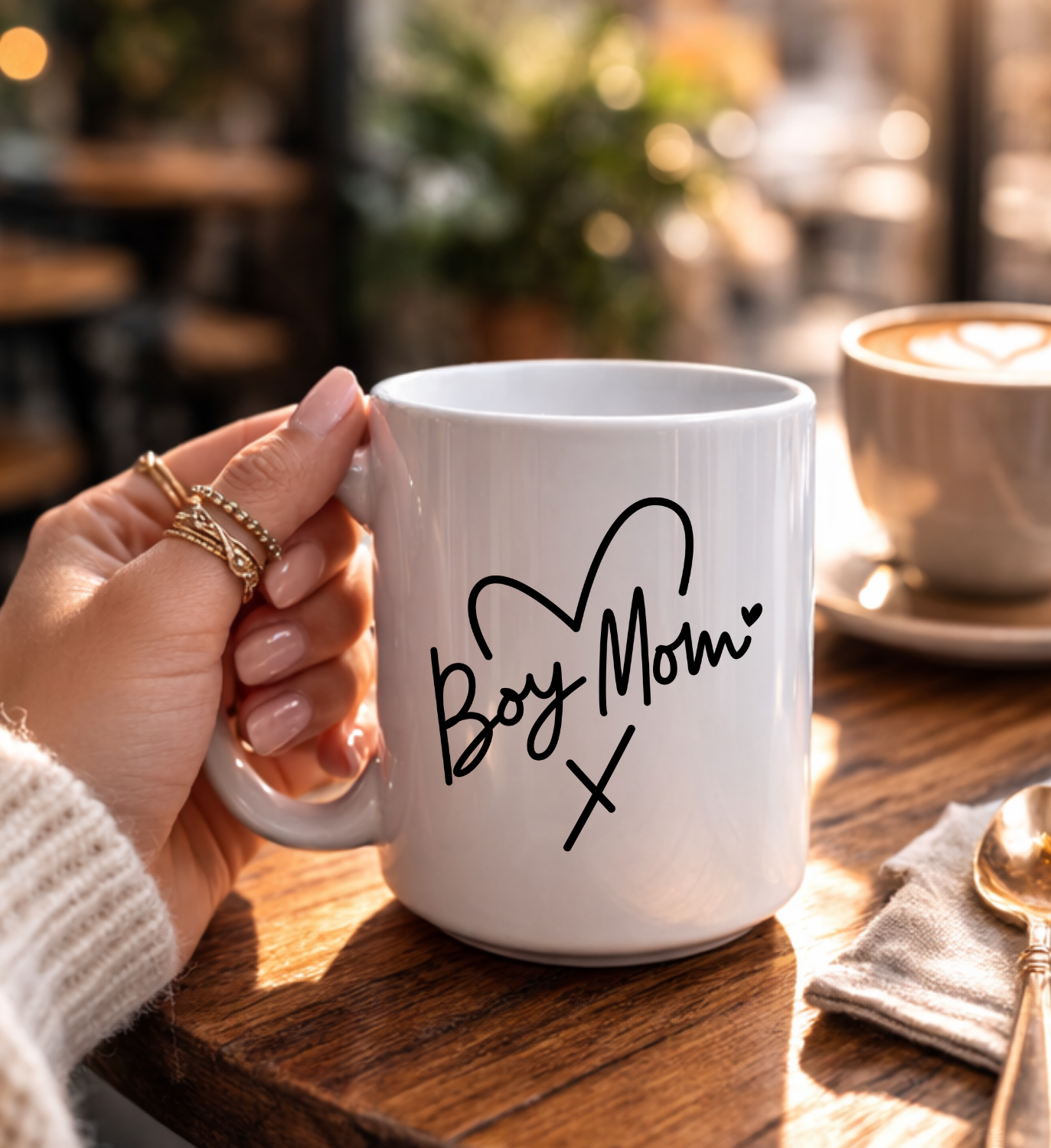 Boy Mom Gift Mug 15oz Ceramic Coffee Cup
