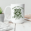 Racoon Mom Gift Mug, 15oz Ceramic Coffee Cup
