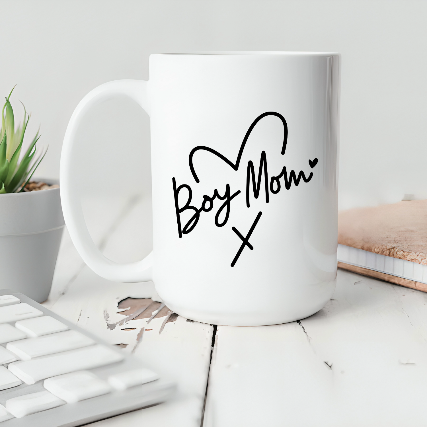 Boy Mom Gift Mug 15oz Ceramic Coffee Cup