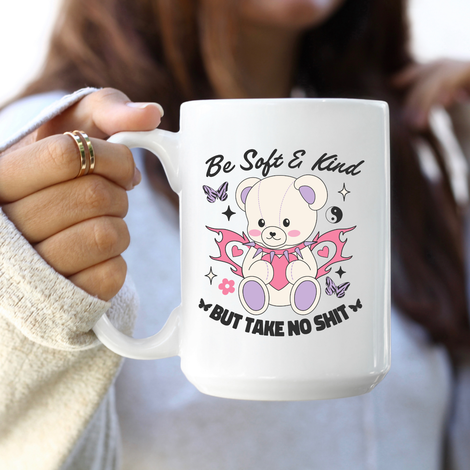 Be Soft & Kind But.. Ceramic Coffee Mug