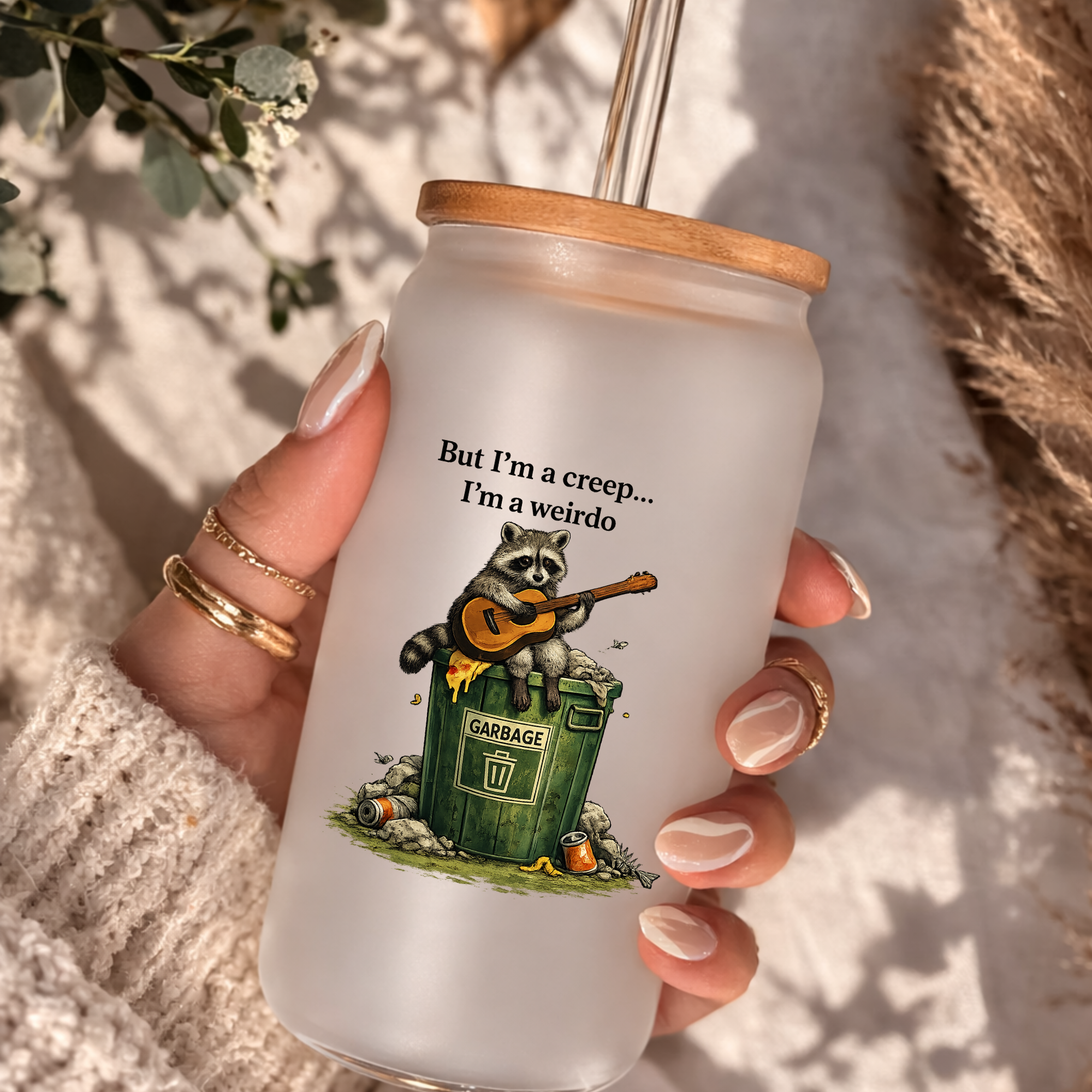 I’m a Weirdo” Frosted Can Glass – 16 oz by Handsome Sam's by Handsome Sam's Novelties