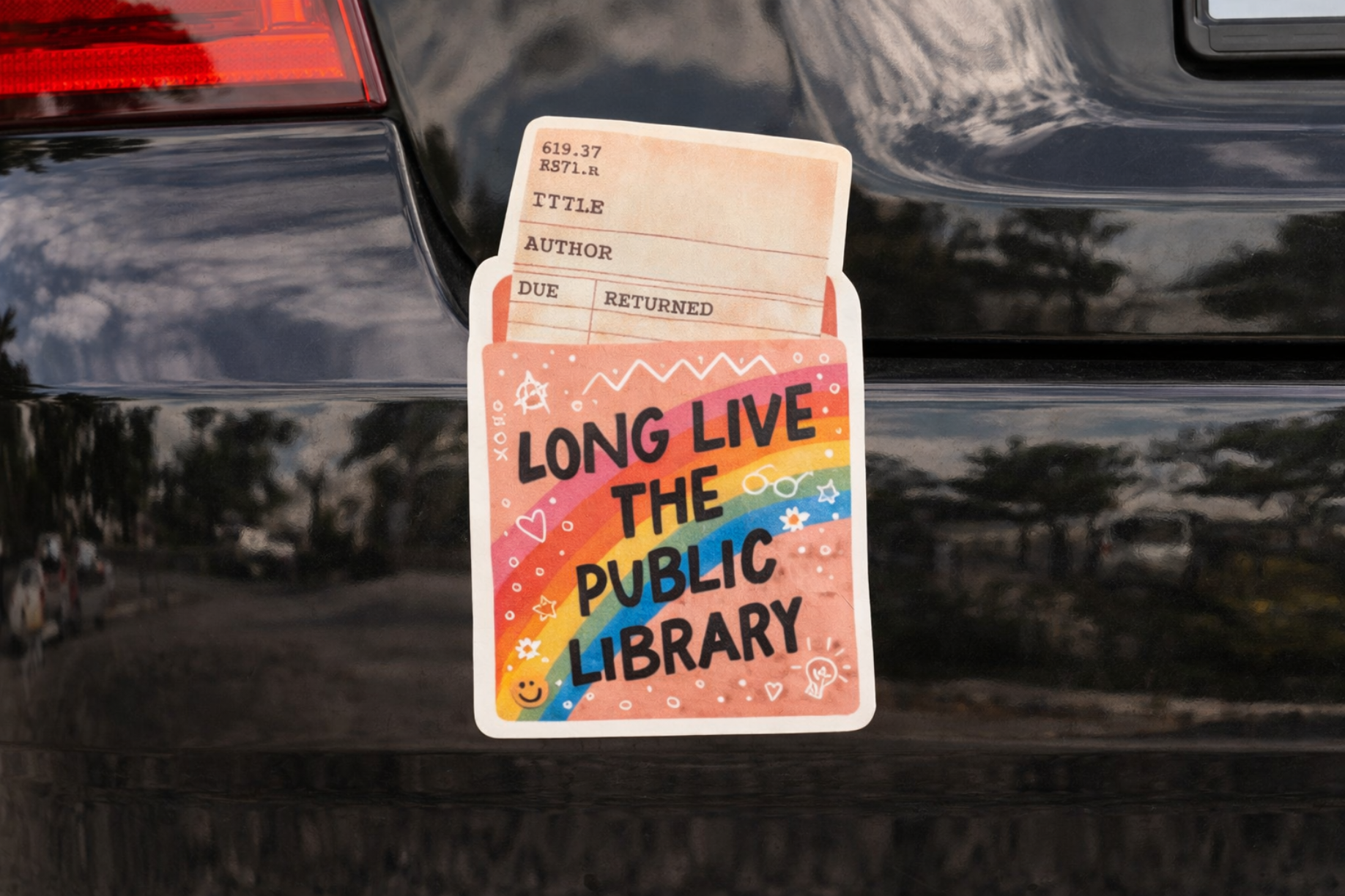 Vinyl Bumper Sticker - Long Live the Public Library