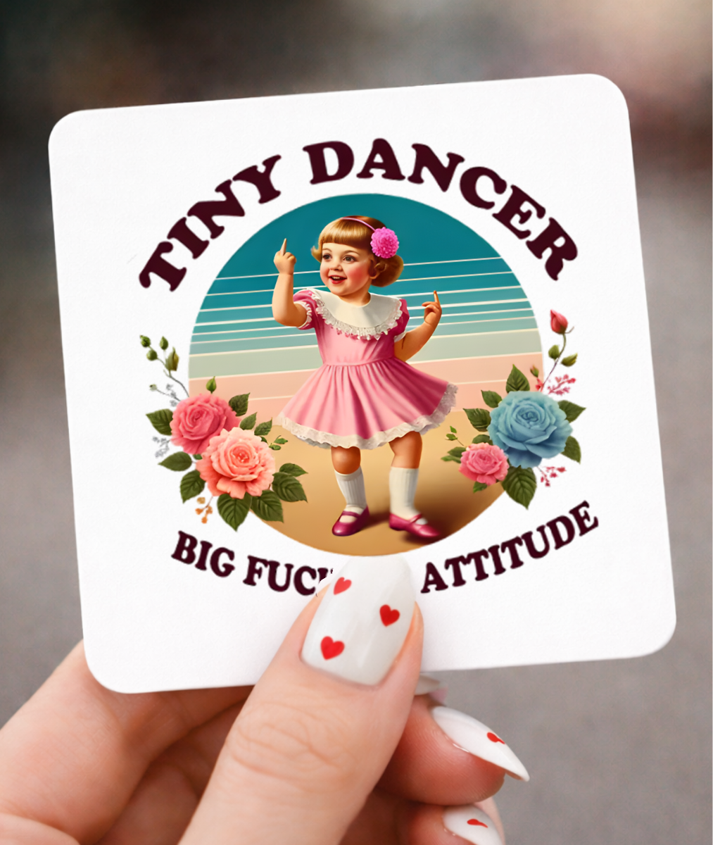 Tiny Dancer, 3 x 3 Metal Magnet