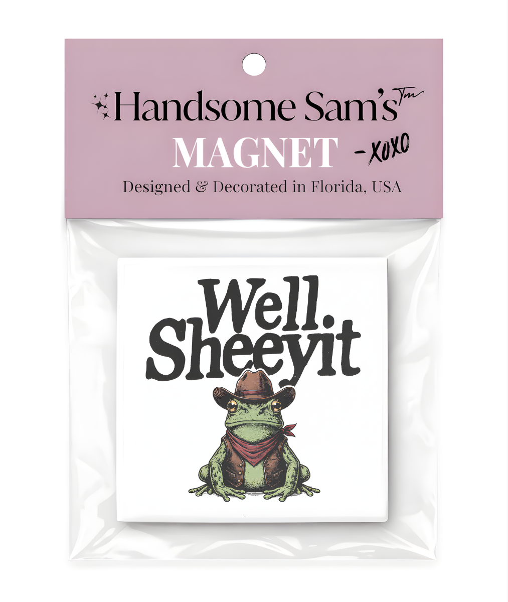 Well Sheeyit Frog, 3 x 3 Metal Magnet