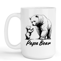 Handsam Sam's Papa Bear Sketchted Design, Ceramic Coffee Mug for Dad, Father's Dad Cup by Handsome Sam