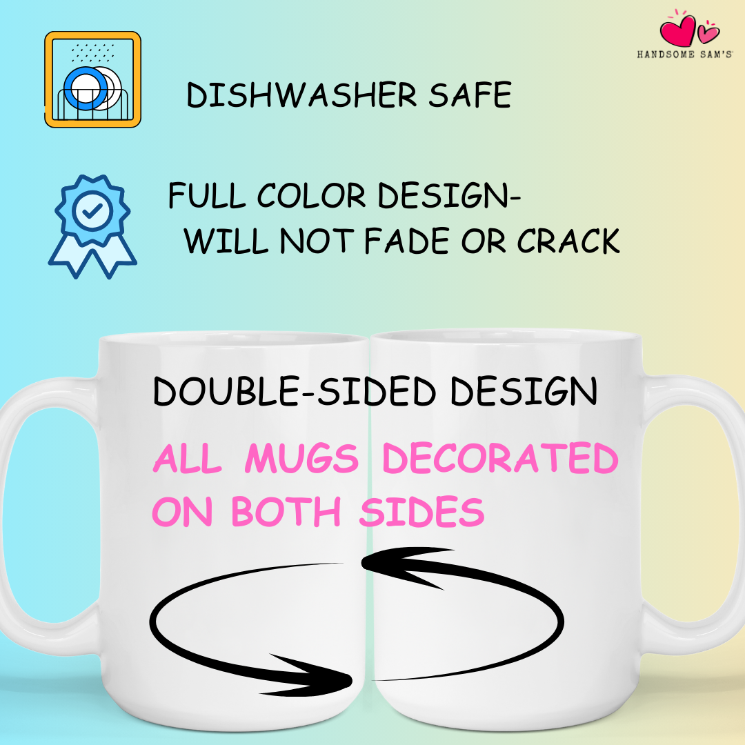 Woke Up Bougie Again Bear Ceramic Coffee Mug Dishwasher Safe