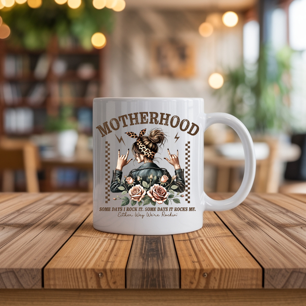 Motherhood 15oz Coffee Mug with Funny Eye-Catching Design