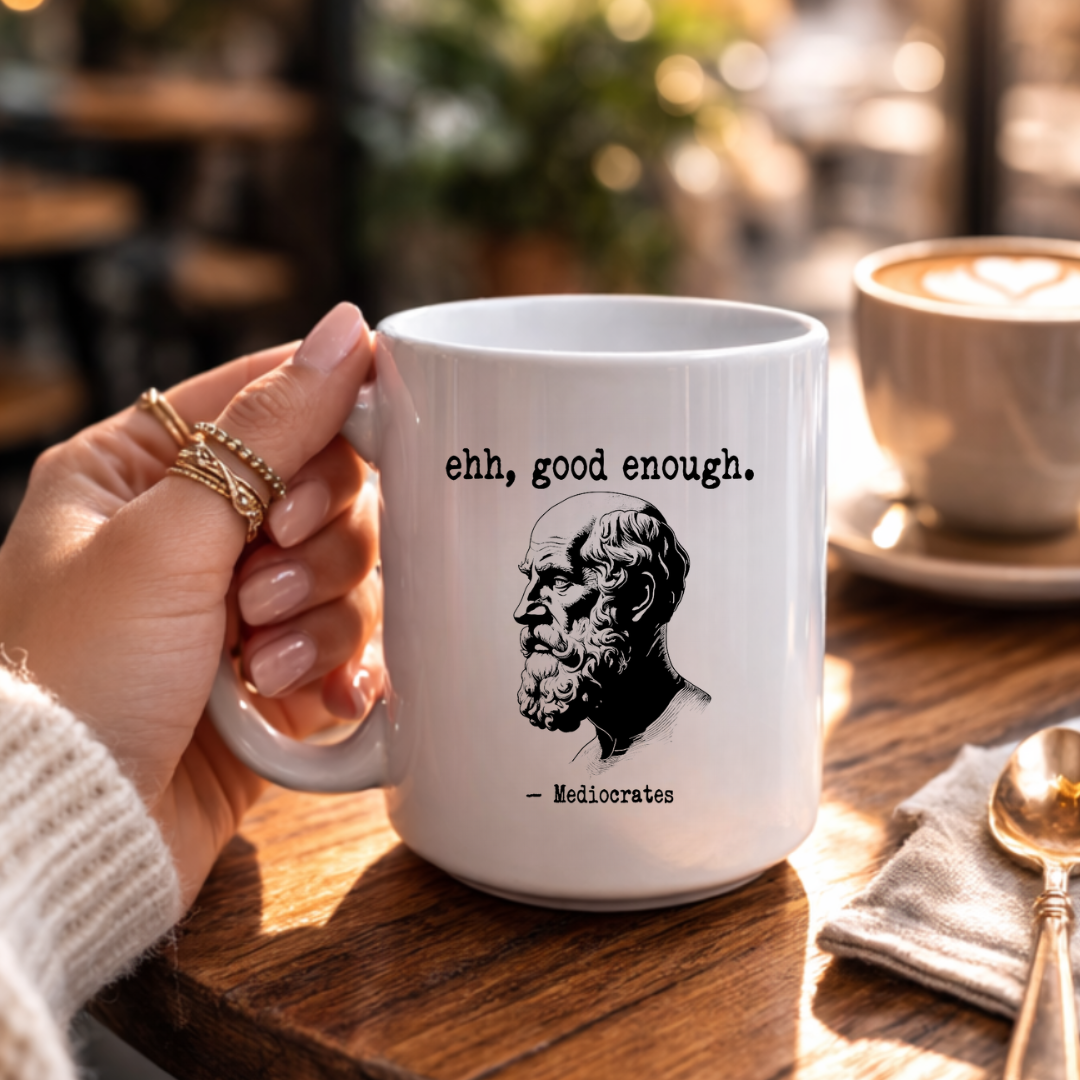 Funny Greek Oath, "ehh good enough" Coffee Mug