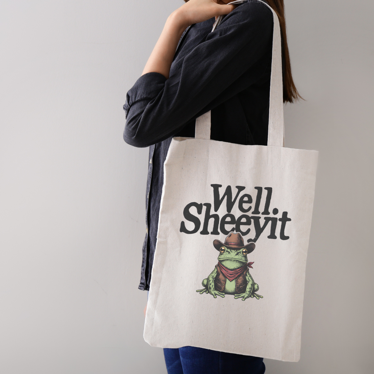 Well Sheeyit, Canvas Tote Bag by Handsome Sam