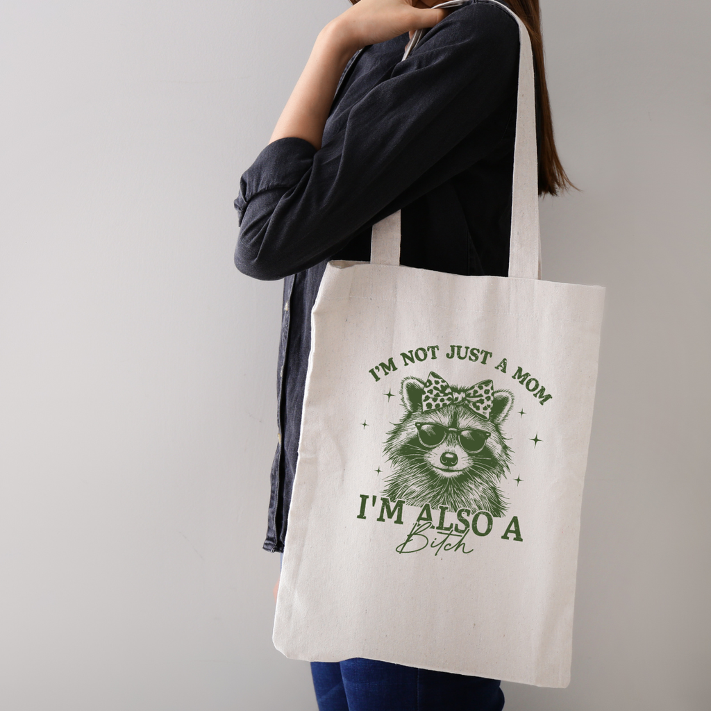 I'm Not Just a Mom, Canvas Tote Bag by Handsome Sam