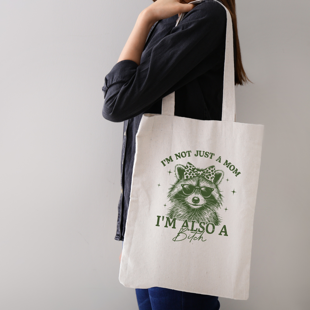 I'm Not Just a Mom, Canvas Tote Bag by Handsome Sam