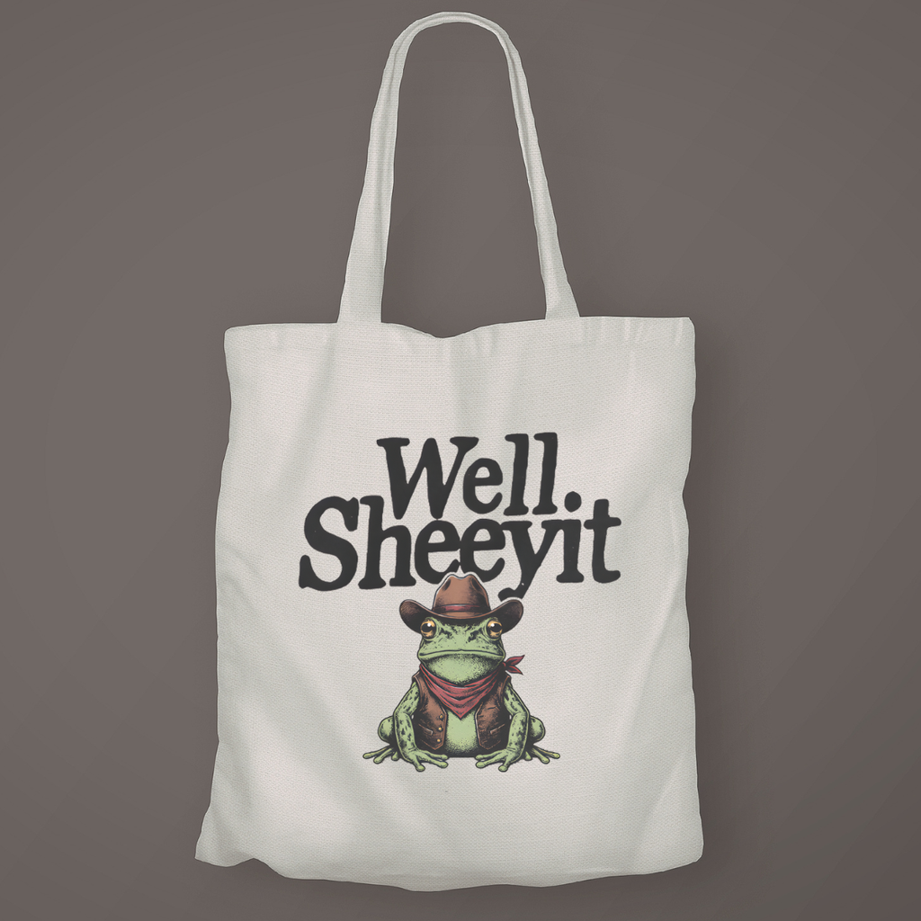 Well Sheeyit, Canvas Tote Bag by Handsome Sam