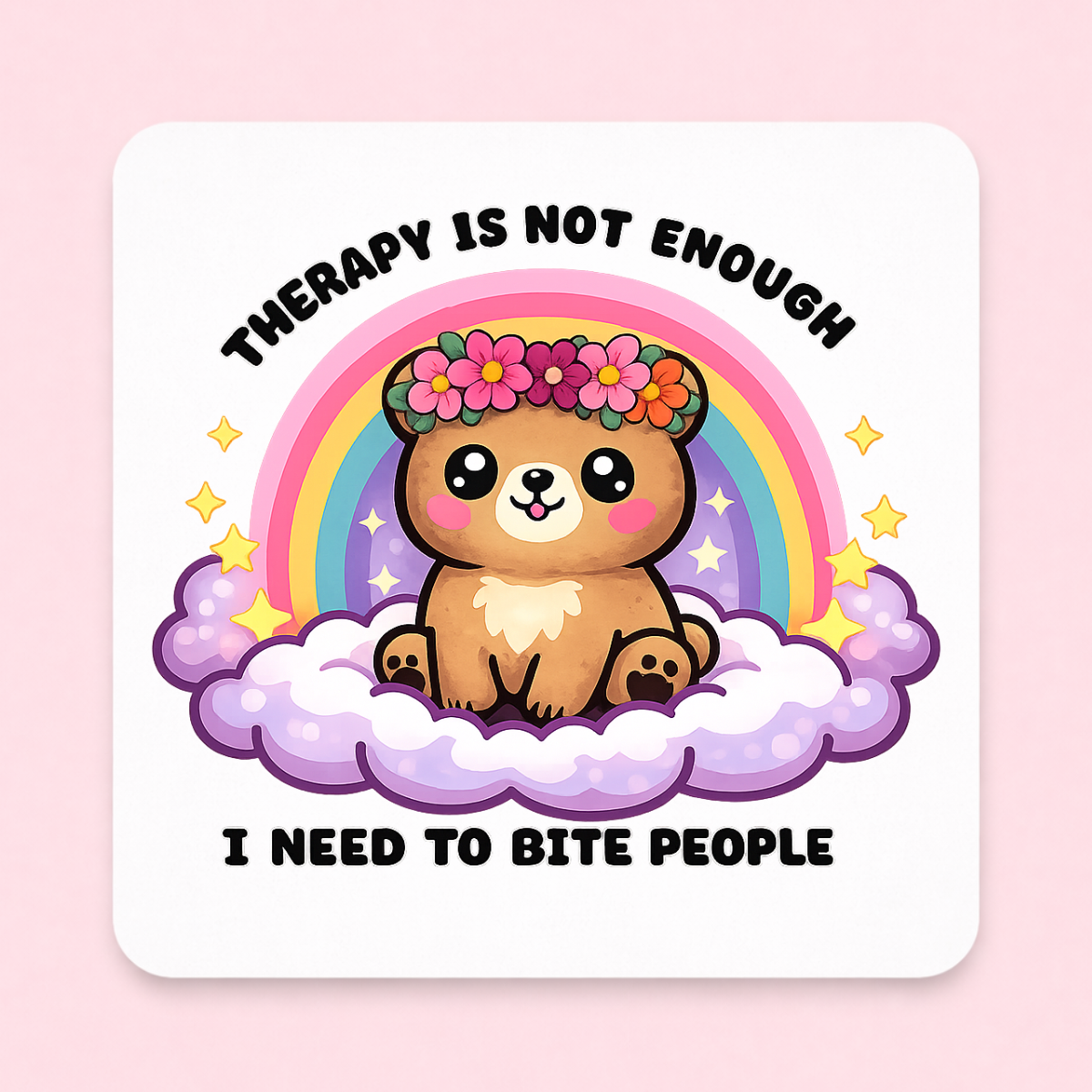Therapy Is Not Enough, 3 x 3 Metal Magnet