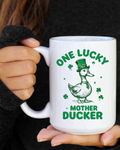 Lucky Irish Duck Ceramic Mug - Dishwasher Safe