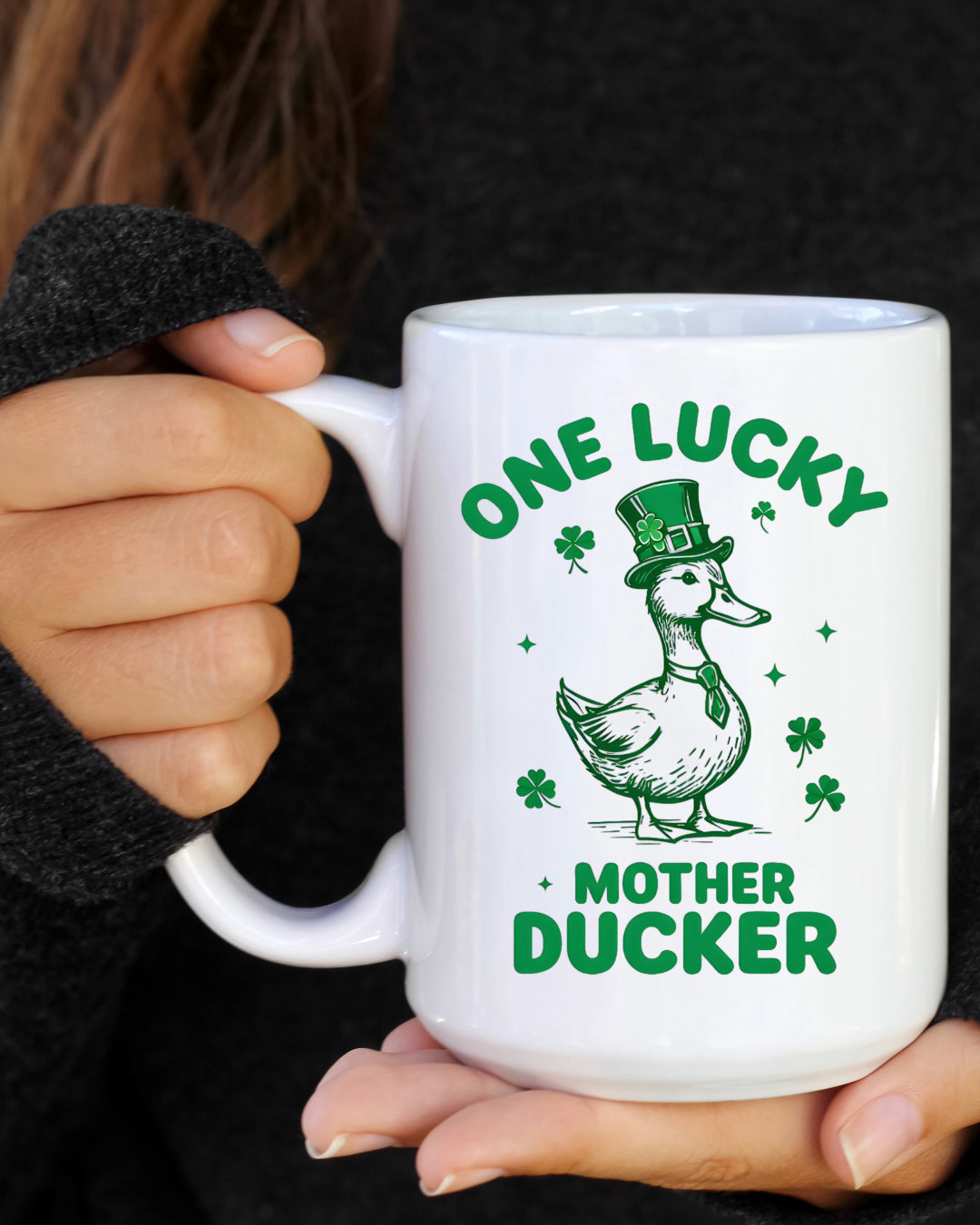 Lucky Irish Duck Ceramic Mug - Dishwasher Safe