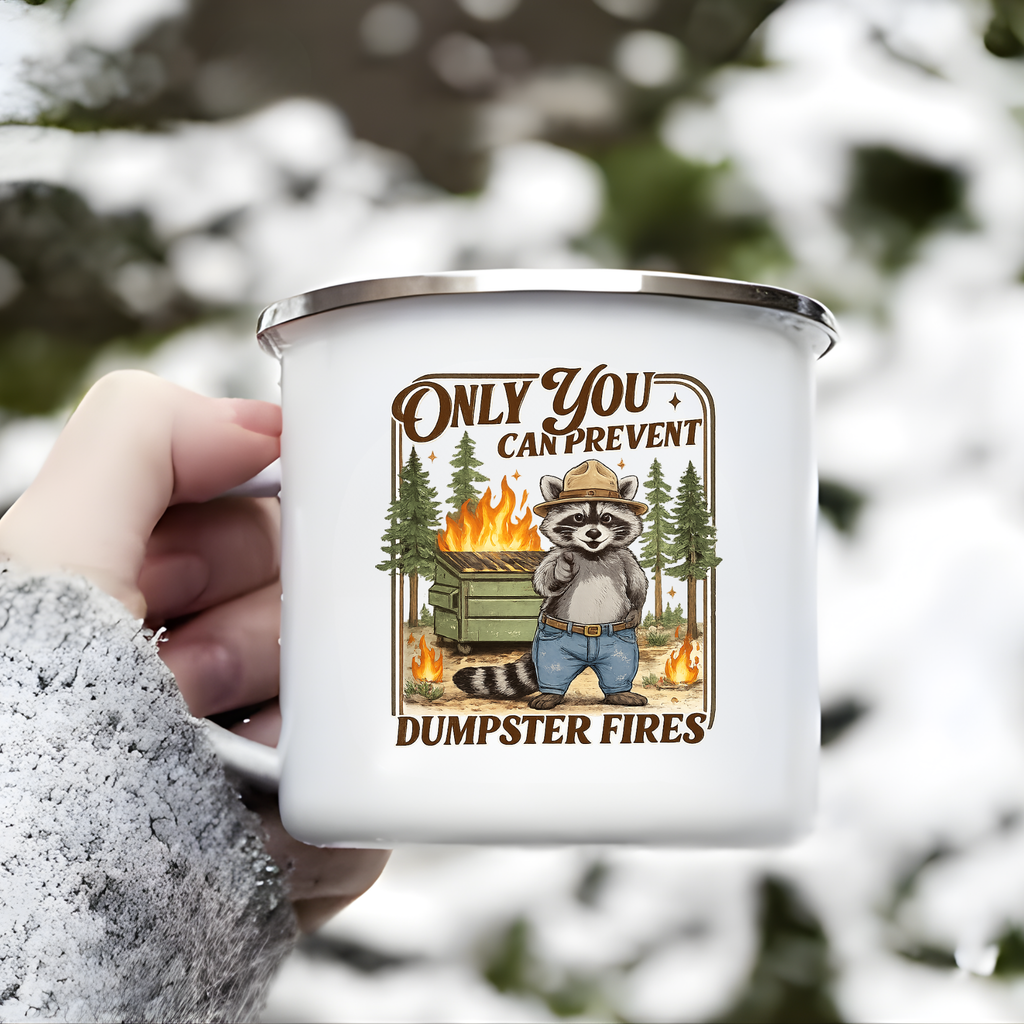 Prevent Dumpster Fires 12 OZ Campfire Mug with Handle