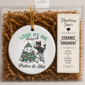 Look at Me Festive Christmas Ceramic Ornament
