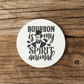 “Bourbon Lover Coaster – Sarcastic Ceramic Drink Coaster