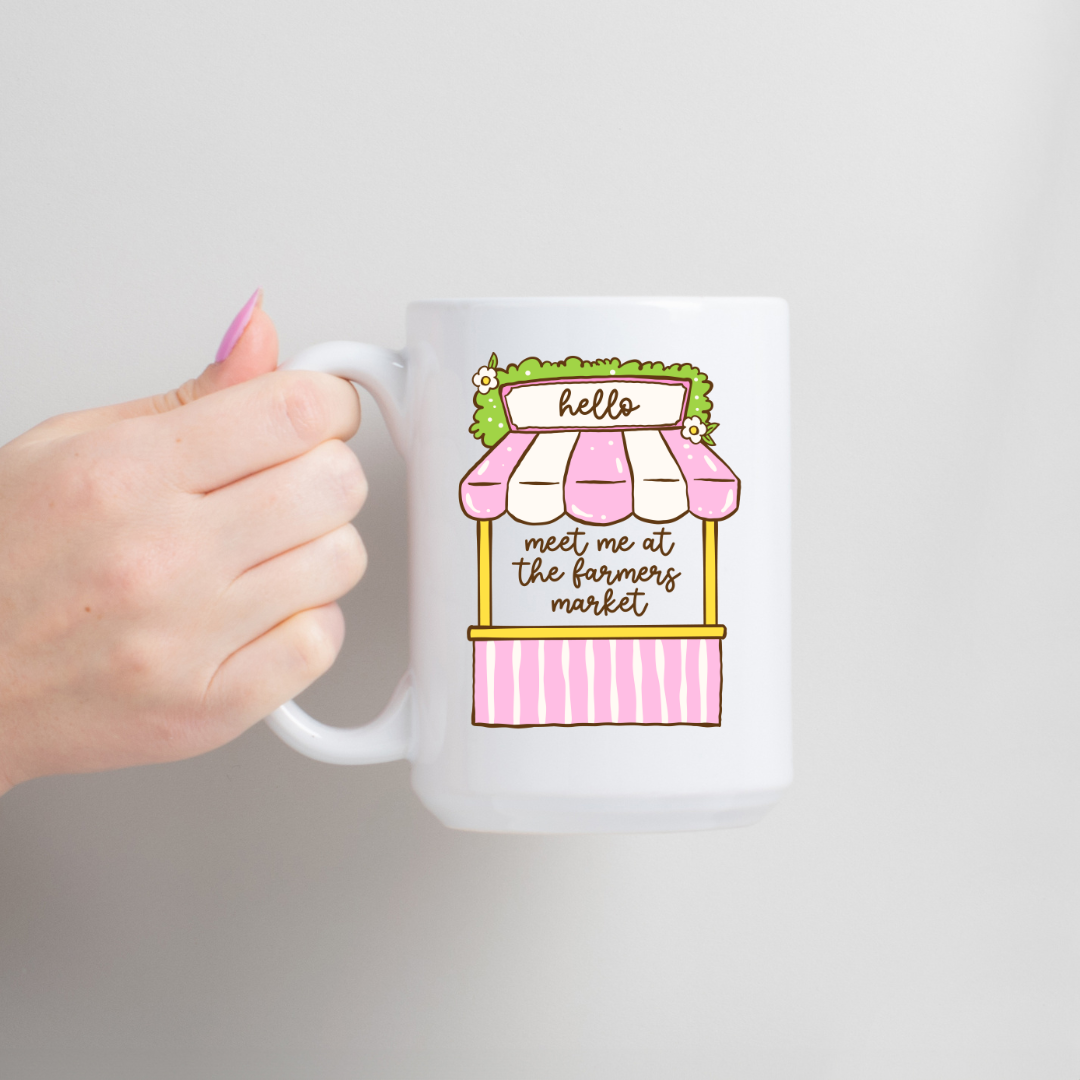 Ceramic Coffee Mug - Meet me at the Farmers Market