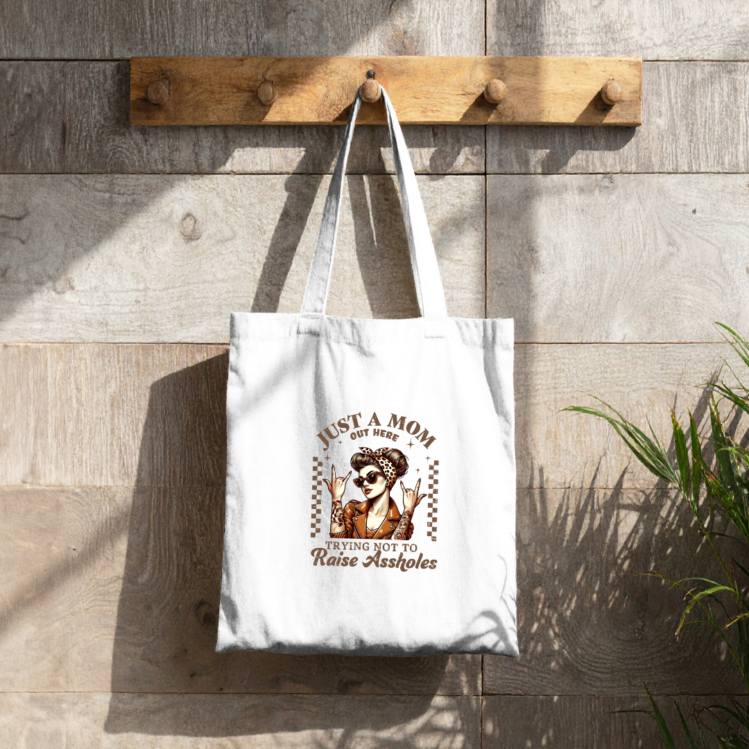 Just a Mom, Canvas Tote Bag