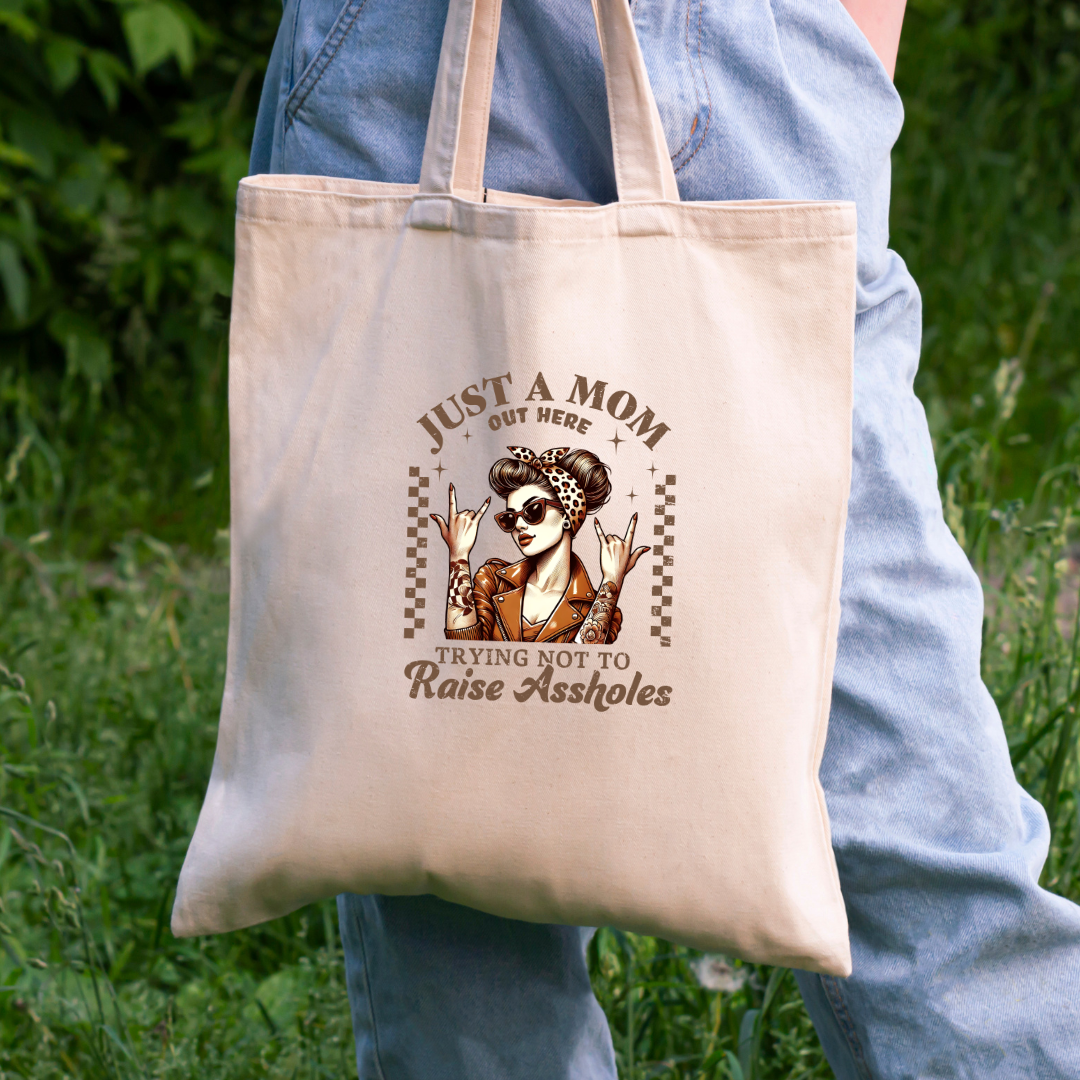 Just a Mom, Canvas Tote Bag