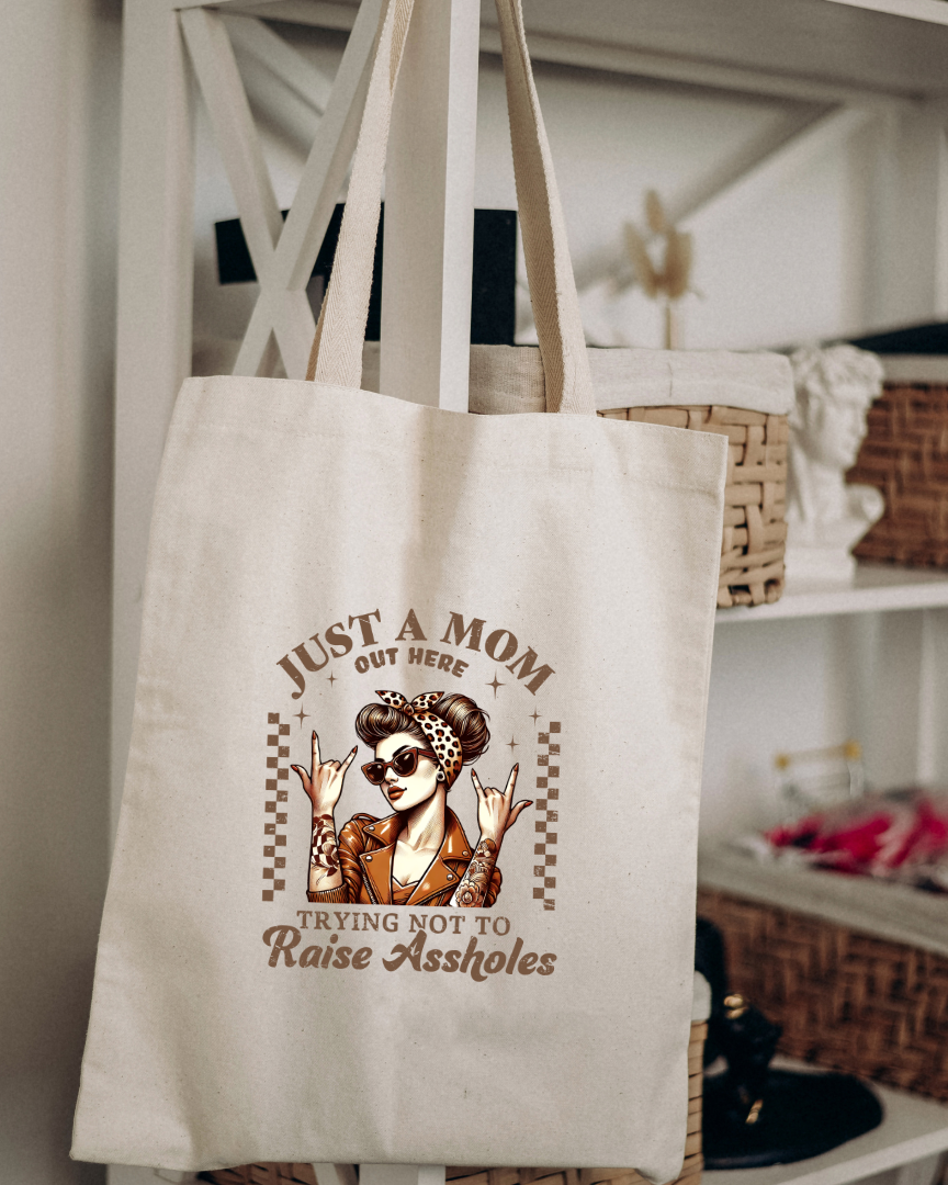 Just a Mom, Canvas Tote Bag